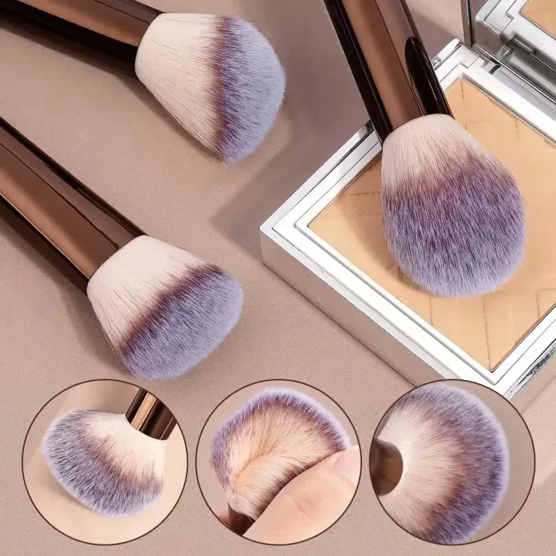 16PcsProfessional Makeup Brush Set With Bag and 2 Puffs Cosmetic Brush Set Metal Frame Multiple Brushes — image 3