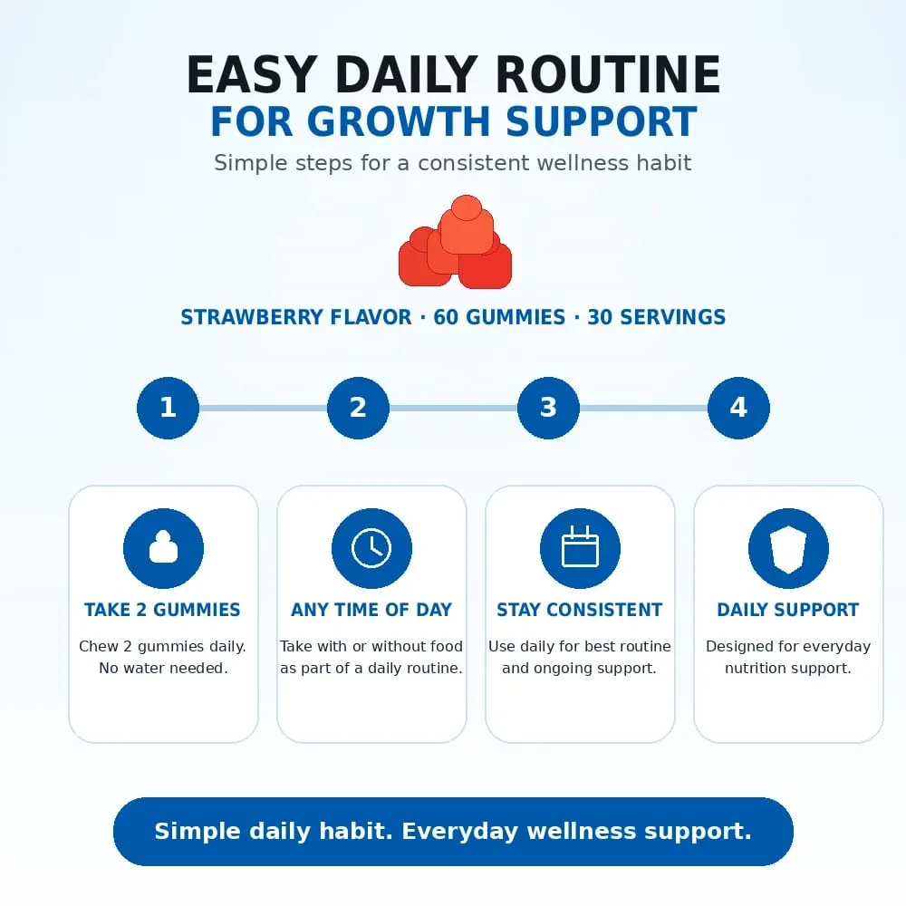 Calcium Vitamin D Gummies for Kids Adults Bone Health Support with Magnesium Zinc Vitamin C K2 Heightener Daily Supplement — image 7