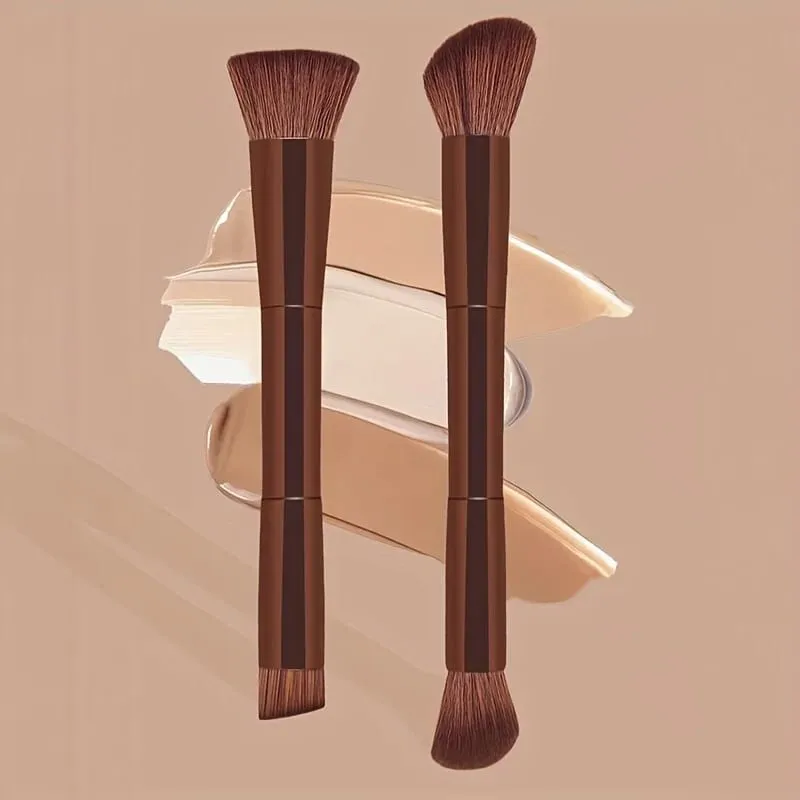 2pcs Professional Aluminum Tube Makeup Brush Set Soft Foundation Brush Blush Brush Powder Brush Concealer Brush Contour Bru — image 9