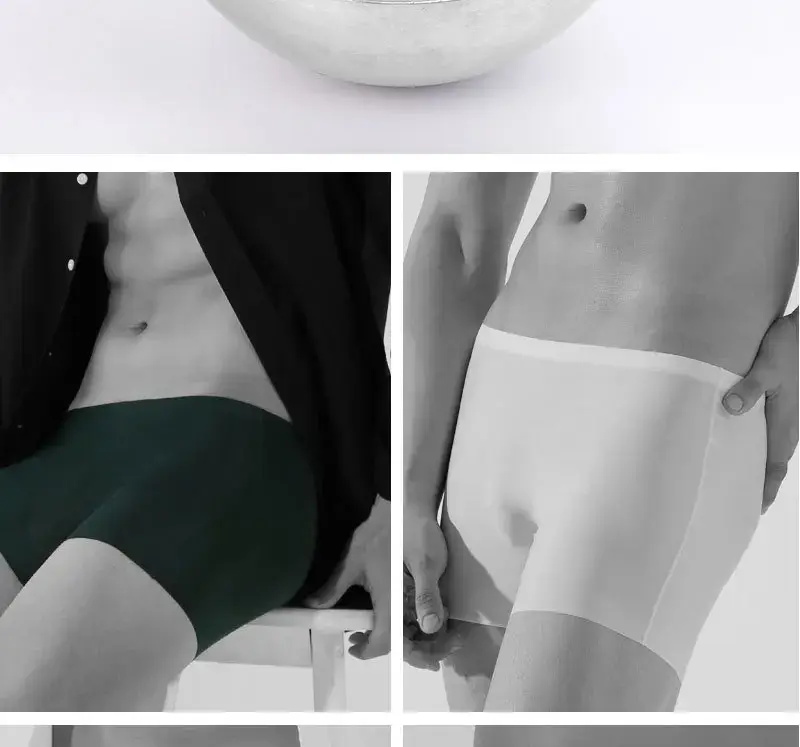 Ultra Thin Ice Silkชุดชั้นในผู้ชายเซ็กซี่Coolกางเกงไม่มีรอยต่อกางเกงBreathable Boxer TrunksชายBreathableกางเกงขาสั้น — image 9