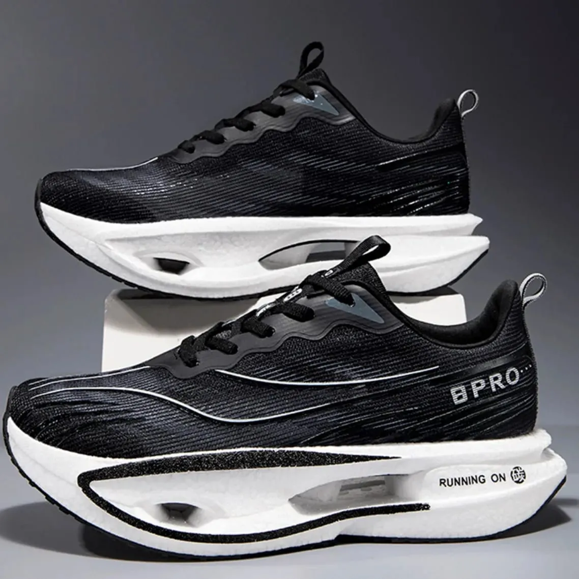 Men Marathon Running Shoes Carbon Plate Sports Sneakers Breathable Lightweight Comfortable Athletic Training Shoes Unisex — image 2