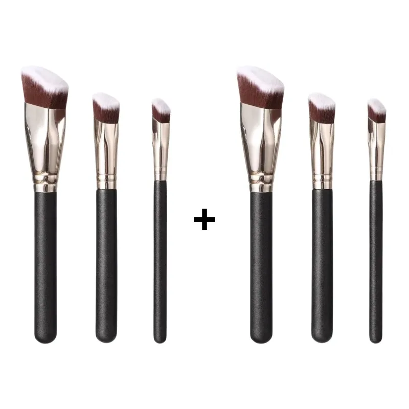 3pcs Angled Foundation Makeup Brush Set Professional Makeup Brushes for Liquid Foundation Cream BB Concealer Women Beauty Tools — image 9
