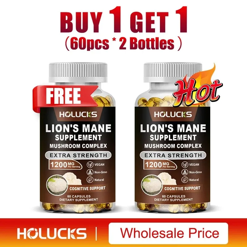 Lion's Mane Mushroom Complex Capsules for Focus Support & Immune Health Improve Memory Protect Brain Nerves Relieve Stress — image 10