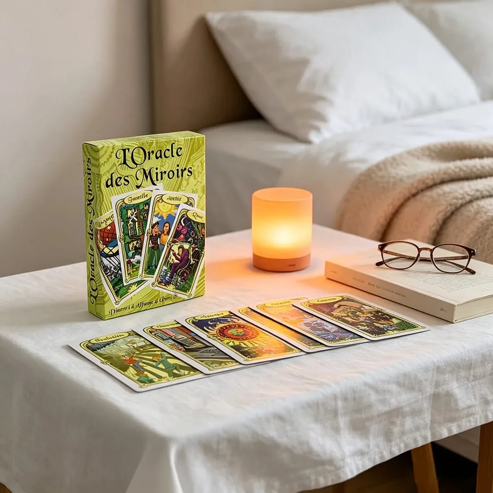 L'Oracle Des Miroirs Divination Cards Game French Mirror Theme Cards Mystic Fortune‑Telling Game with Guidebook for Beginners — image 2