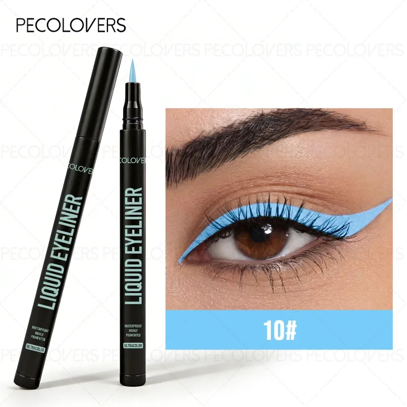 1 Pc Smooth Glide Liquid Eyeliner Pen - Waterproof Long-lasting Ultra-Fine Tip Water Eye Liner Pen Precision Slide Smudge-Proof — image 16