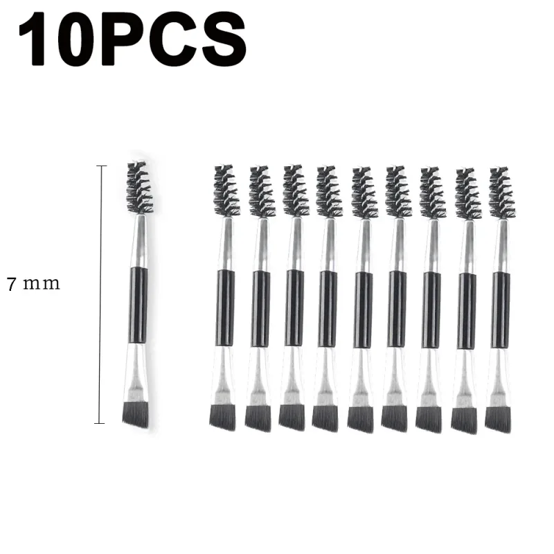 Double-headed Angled Eyebrow Brush Eyelash Comb Professional Makeup Brushes for Brow Eyelash Extension High Quality Eye Brushes — image 13