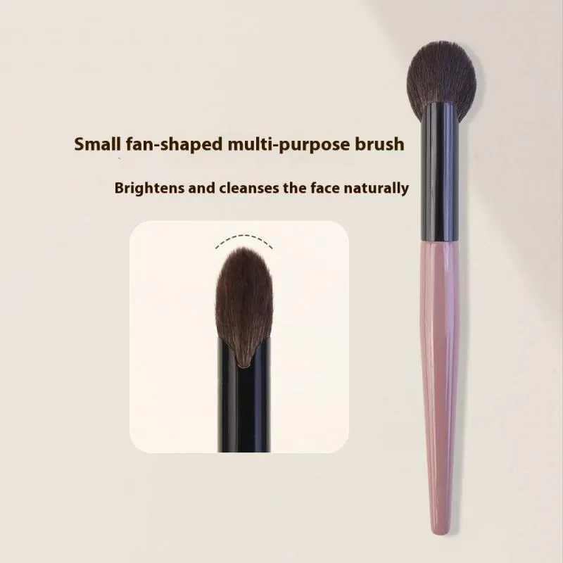 【1Pcs Small Fan Shape Blusher Brush Powder Blush Cream Liquid Blush Makeup Brushes Precise Blush Brush Makeup Tools】 — image 2