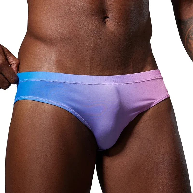 Men's triangular underwear with ice silk thin design, fast drying, high elasticity, low waist, sexy, slim fit, youth fashion — image 3