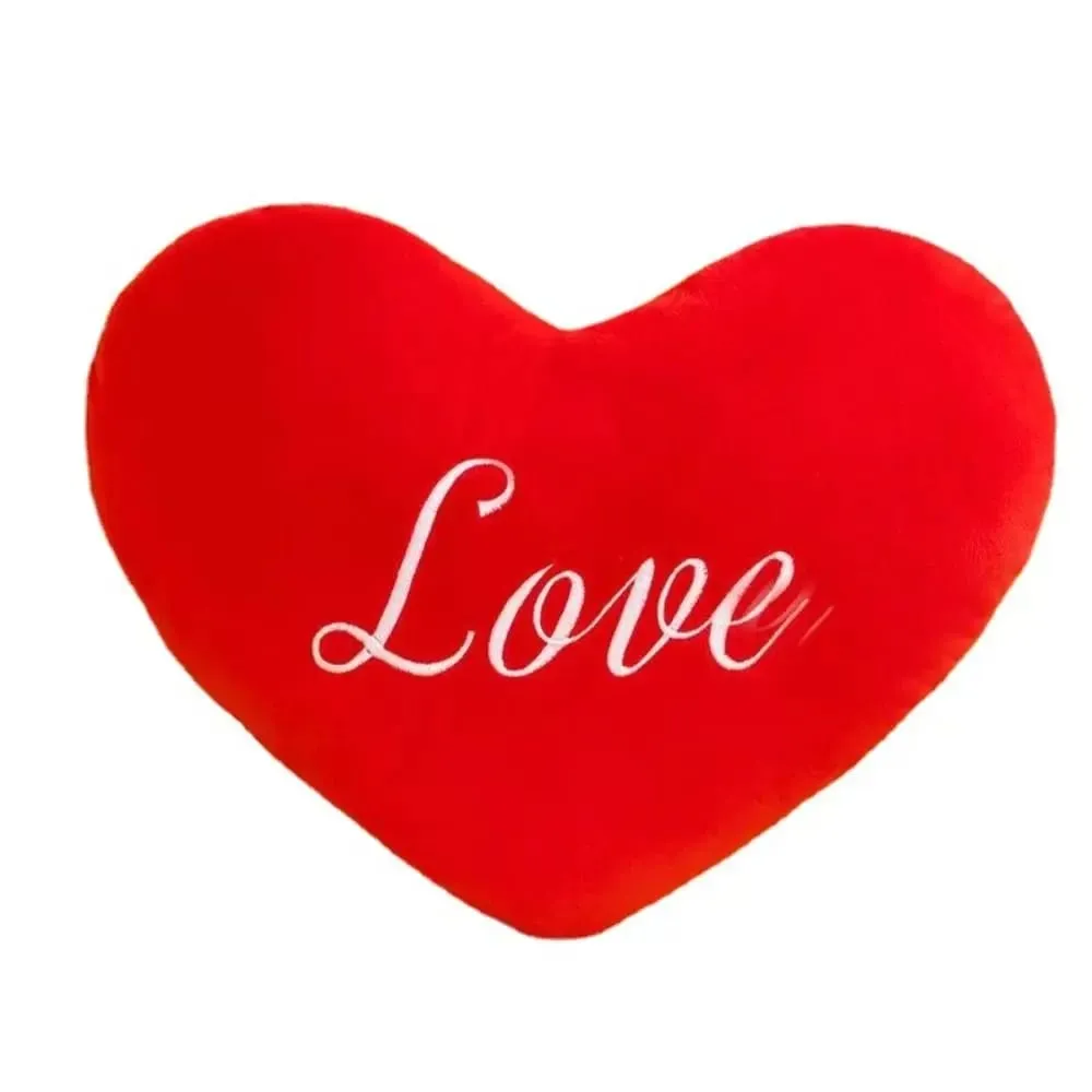 New Heart Shape Soft Pillow Home Decorative Valentines Day Heart Plush Pillow Stuffed Pillow Kids Birthday Gift