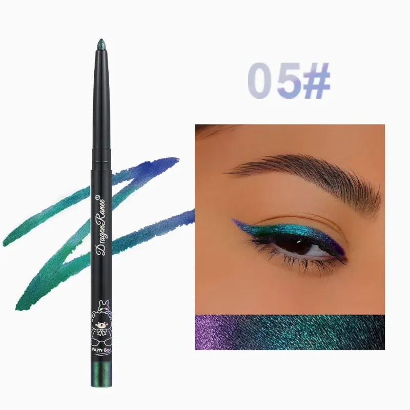 Chameleon Eyeliner Gel Pen Waterproof Shiny Chrome Eye Shadow Liner Pencil Glitter Pearl Green Gold Lying Silkworm Eyes Makeup — image 10