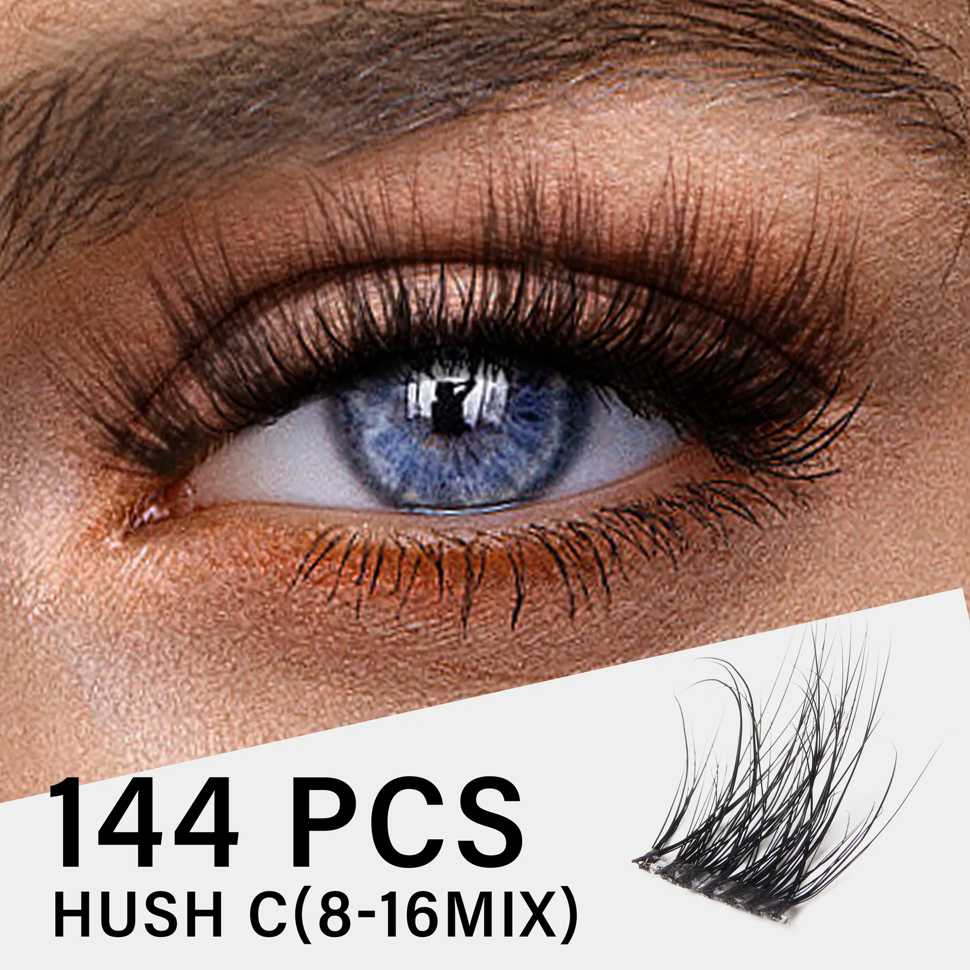 Individual Lashes Cluster C Curl Mix Lash Clusters 3D Wispy DIY Extension Eyelash 0,1mm Super Thin Band Resuable Natural Lashes — image 6