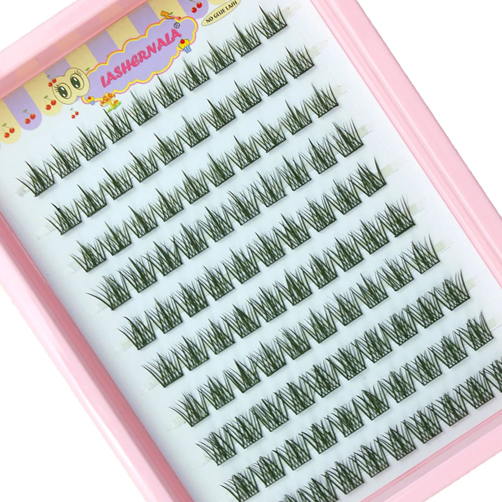 10 Rows Cat Eye Single Cluster Fake Eyelashes Natural Cosplay Makeup False Eyelashes Self-adhesive Natural Wispy Lash Extension — image 5