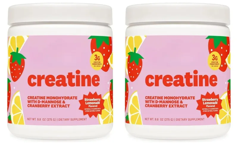 Creatine Monohydrate Powder Supplement 3g Serving Vegan Formula Strawberry Lemonade Flavor Zero Sugar for Active Lifestyle — image 8