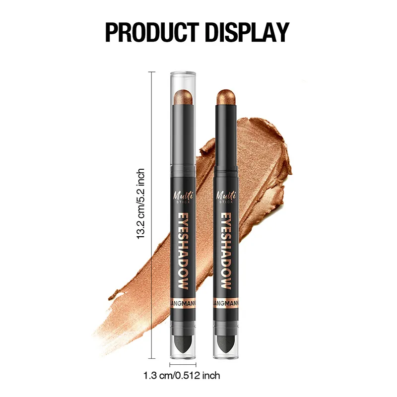 16 Colors Double Head Eyeshadow Stick Pearlescent Shimmer Brown High Waterproof Cream Eyes Shadow Pencil Long-Lasting Eye Makeup — image 6
