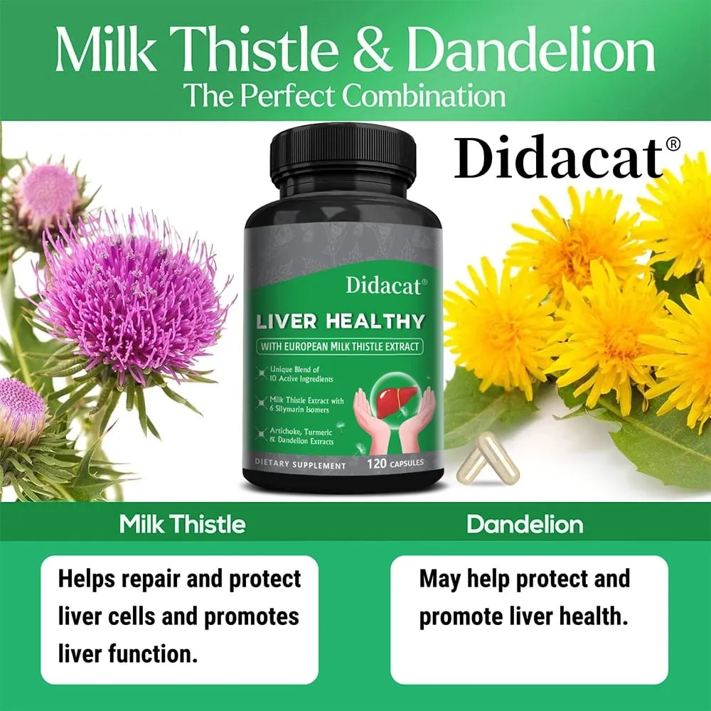 Natural Artichoke + Milk Thistle Extract - A Cleansing Detoxifying Supplement for Liver Health Immune Support and Skin Health — image 1