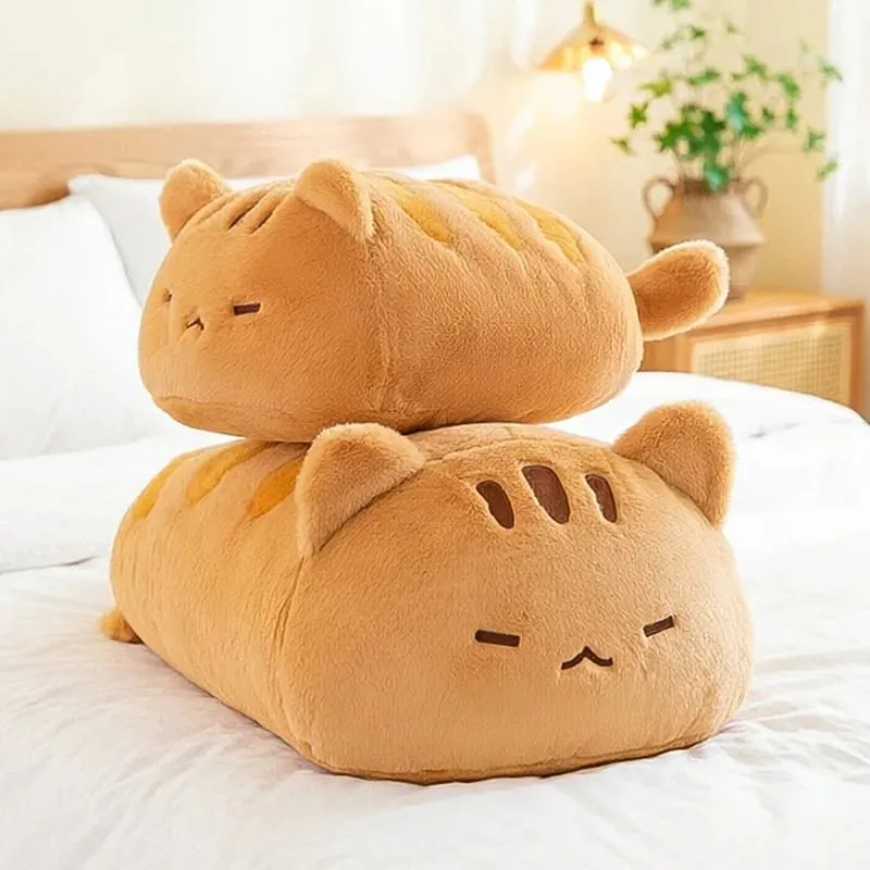55/90cm Soft Cute Lying Cat Plush Pillow Nap Lumbar Back Support For Women Office Home Bedroom Sleeping Comfort Plush Cat Doll — image 3