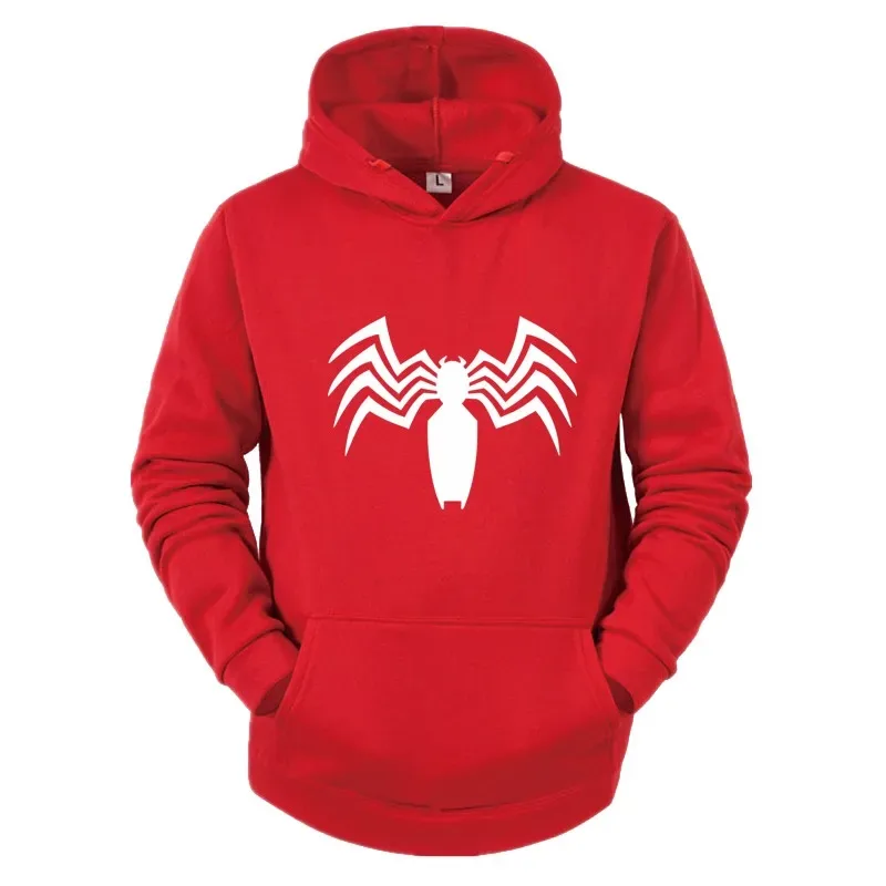 2026 Autumn and Winter New Men's Hoodie Street Fashion Spider Print Sportswear Women's fleece Casual Fun Wear — image 4