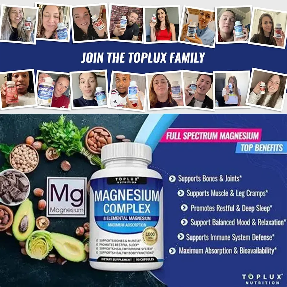 Magnesium Complex 1000 mg 8 Elementární doplněk hořčíku s glycinát citrát oxid aspartát orotát malát taurát vysoké abs. — image 2