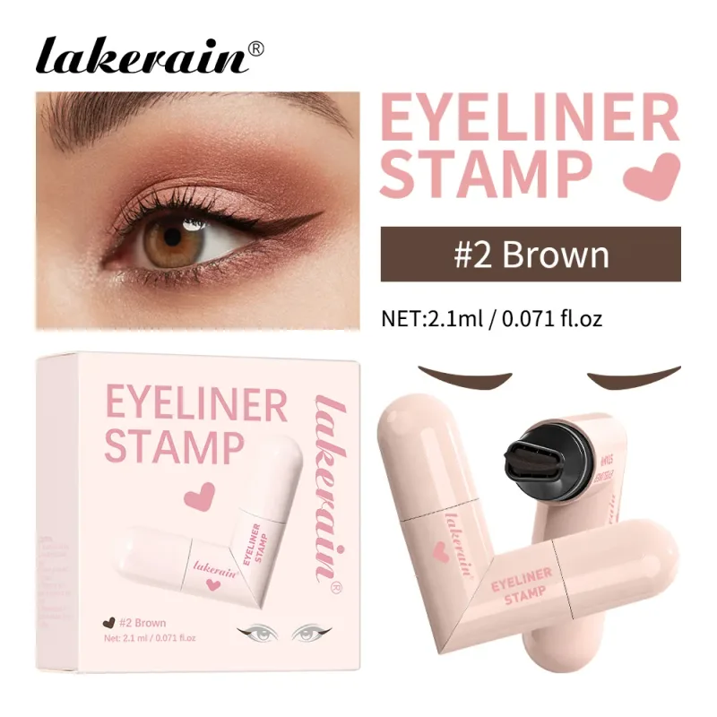 Lakerain Eyeliner Stamp Heart Pattern Precision Liner Long Lasting Color Portable Eye Liner Essential For Makeup Beginners