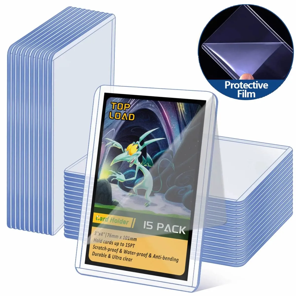 25-150pcs Hard Protective Film Card Sleeves Anti Scratch Holder Protector Fit For YuGiOh Pokemon baseball Sports Cards Toy — image 1