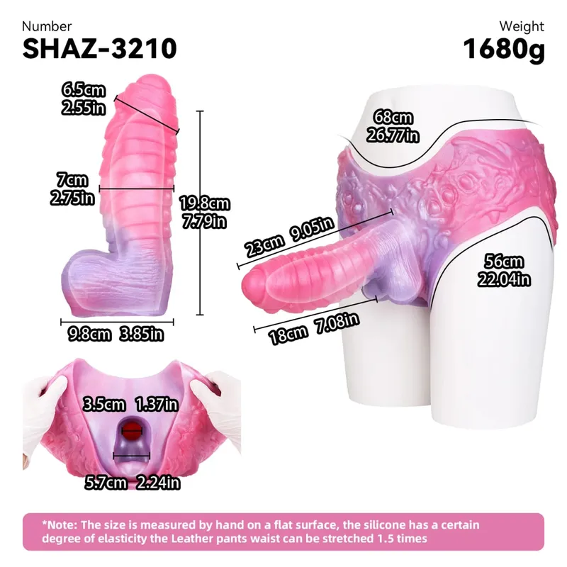 Strap On Long Horse Dildo Sheath Silicone Harness Dildo Panties Wearable Penis Sleeve Adult Sex Toy for Men Reusable Condom — image 21