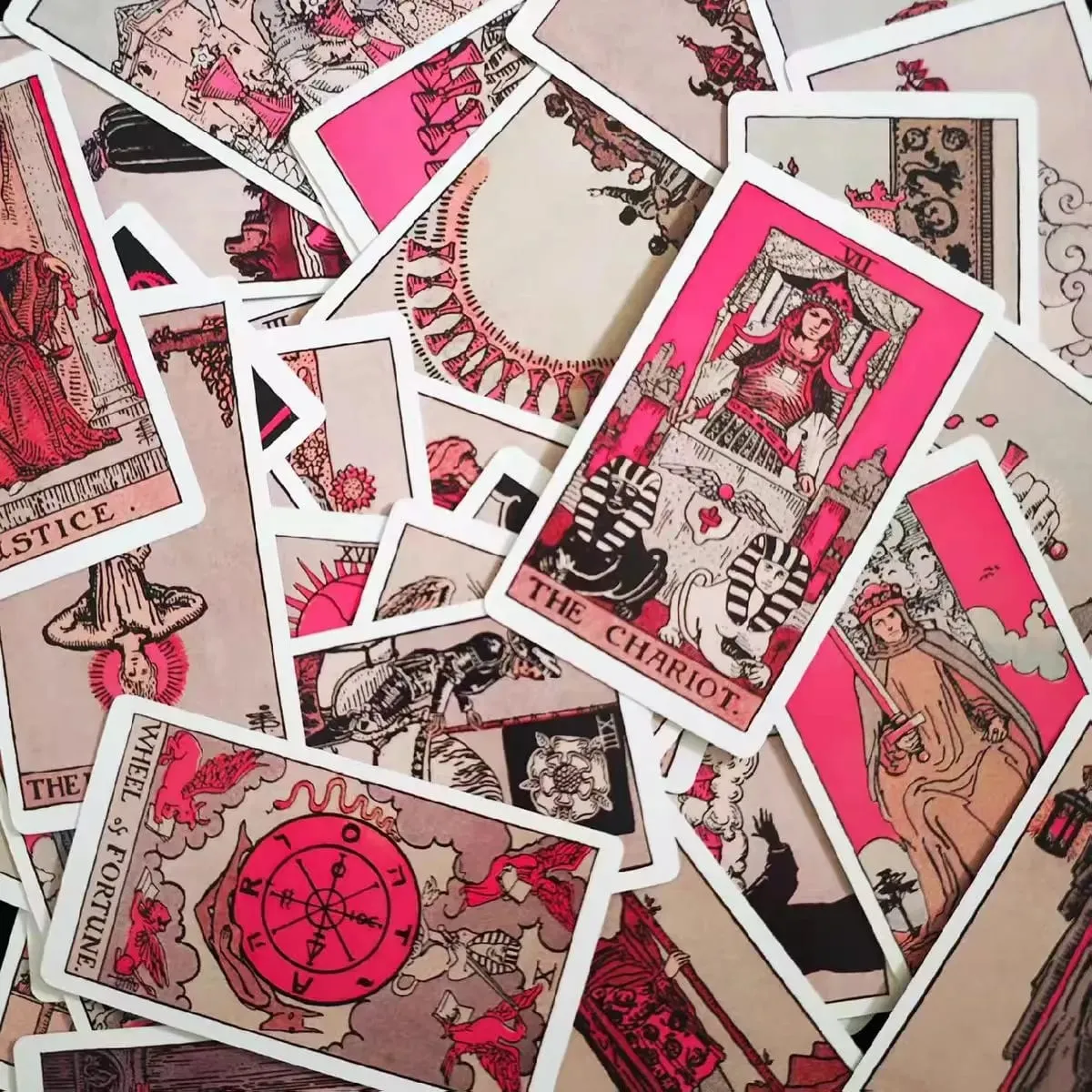 Pink Tarot Cards For Beginners 78PCS Classic Traditional Deck Divination Oracle Witchcraft Spirituality Board Game Women Gift — image 2