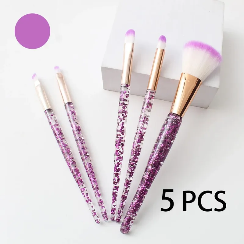 5 PCS Professional Makeup Brush Set Compatible for Eyeshadow Eyebrow - Nylon Bristles — image 2