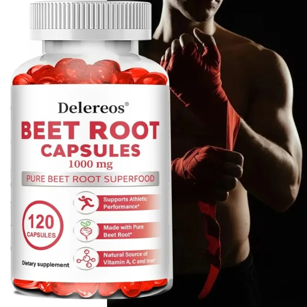 Beetroot Capsules - Supports Digestive Immunity Health Improves Energy Athletic Performance Non-GMO Gluten-free — image 2