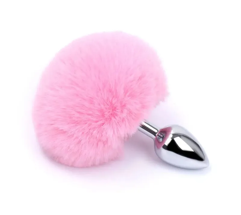 Metal Plush Rabbit Tail Anal Plug Butt Plug Prostate Massager Rabbit Ear BDSM Cosplay Erotic Sex Toys for Women Adults Sex Game