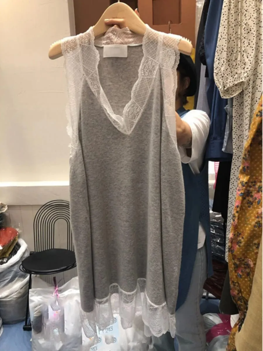 Elegant plus Size Summer Dress with Wood Grain Sleeveless Vest Style A-Line Midi Dress for Plump Women Korean Style — image 2