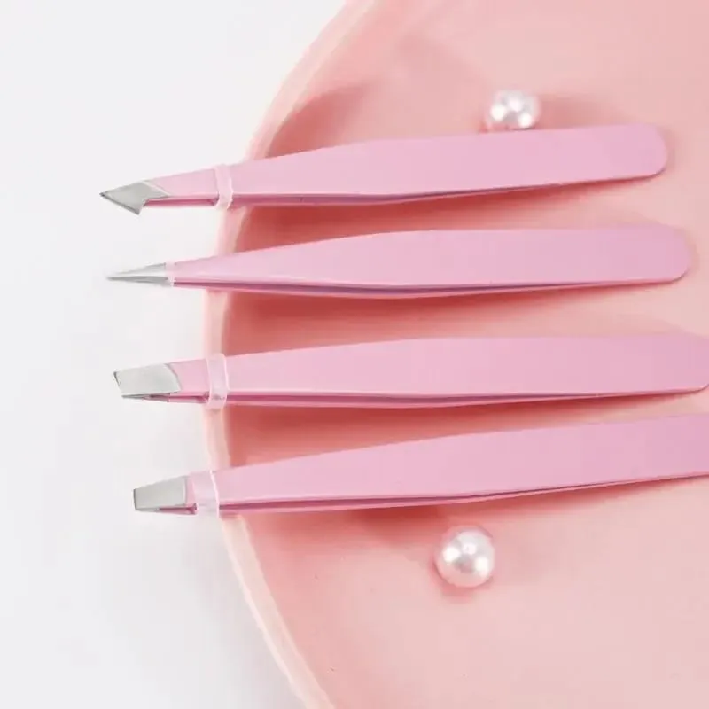 4pcs Set Professional Tweezers Set Perfect For Eyebrow Hair Removal Splinter Very Effortless and Relaxed to Remove for women