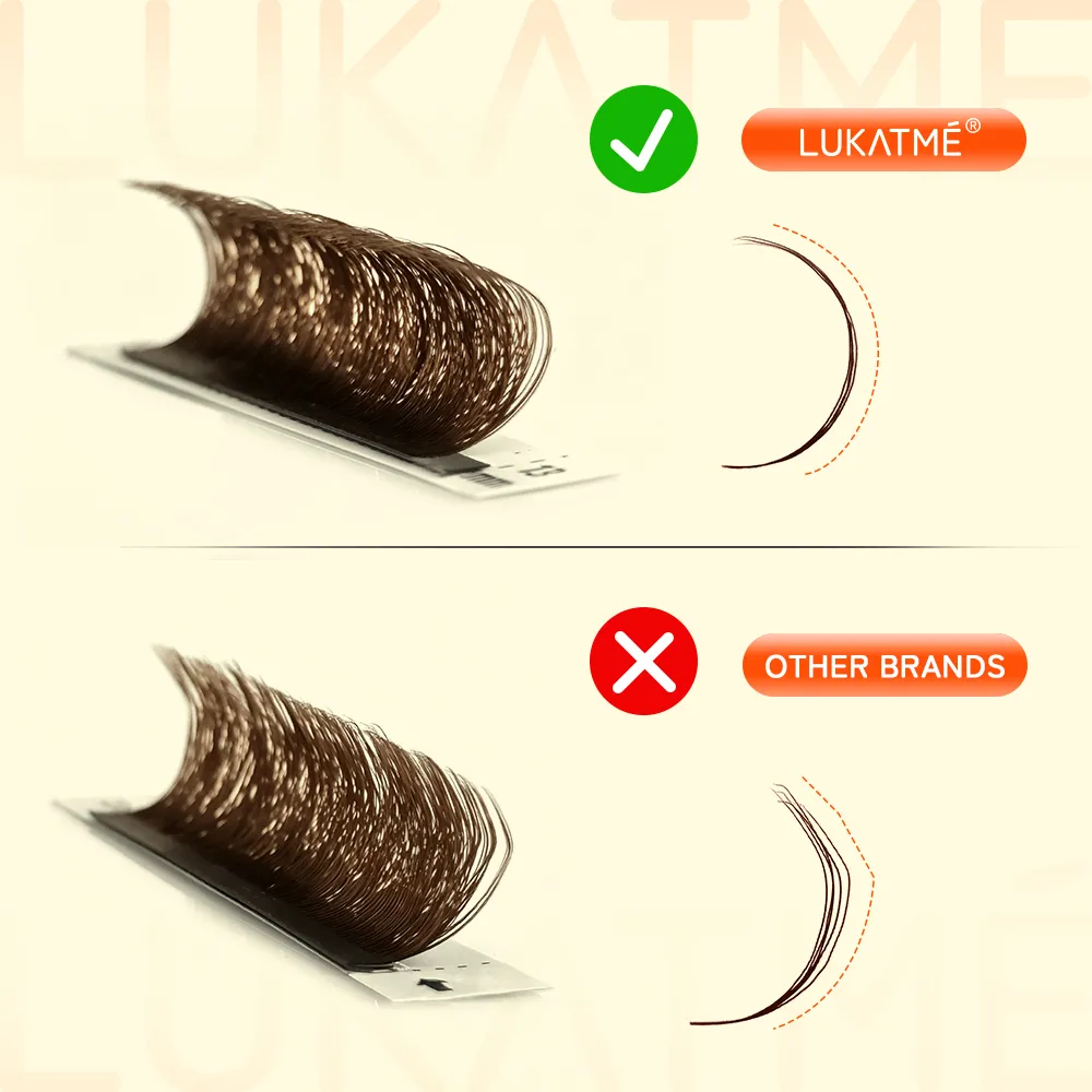 Brown 5D M Curl Fox Eyelash Extensions 7-14mm Premium Soft Volume 5D Lashes Foxy Eye Brown False Mink 5D W Eyelashes