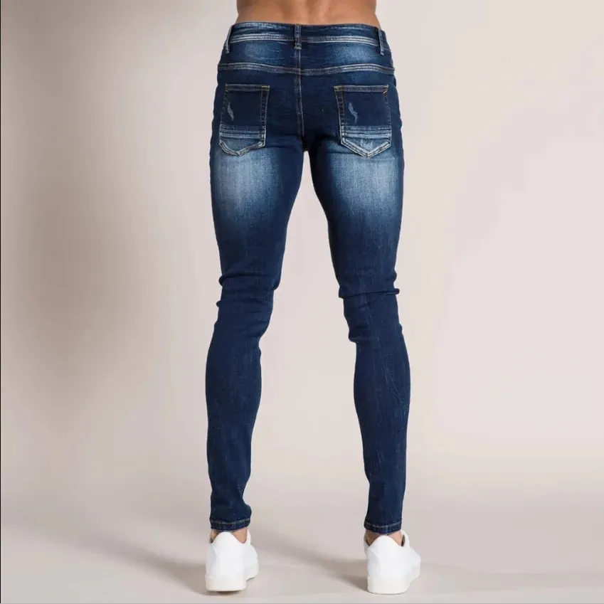 Denim Pant Men Jeans Vintage Pencil Pants High Waist Distressed Washed Hole Sheath Trousers Y2k Streetwear Casual 2026 Spring — image 5