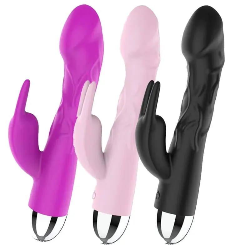 Silicone Rabbit Vibrator - Dual Stimulation G-Spot Clitoral Vibrator for Women Powerful Pleasure — image 1