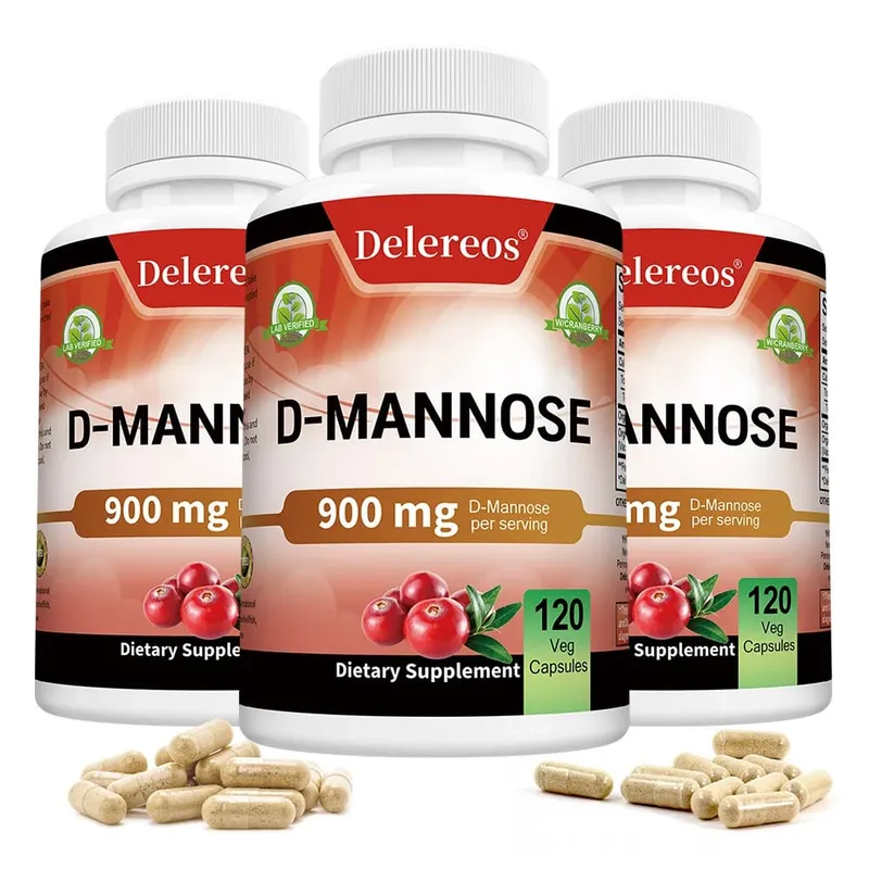 Organic D-Mannose 900mg Per Serving 120 Capsules Strongly Supports Urinary Tract Cleanse in Women and Prostate Health in Men — image 11