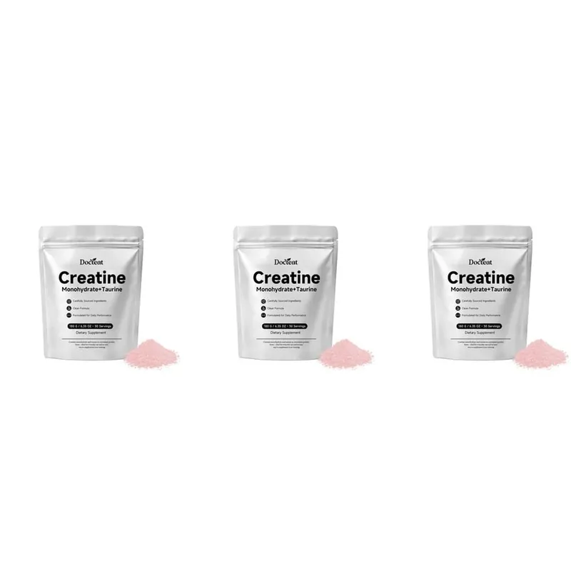 Docteat Creatine Monohydrate+Taurine Powder for ATP Regeneration Speed and Phosphocreatine Store Support 30 Servings 180 G — image 9
