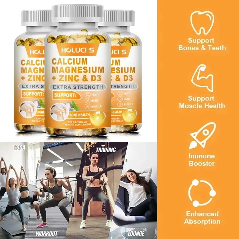 Organic Calcium Support Supplements with Magnesium Zinc & D3 Strengthen Bone Teeth & Nerve Wellness for Daily Life — image 6