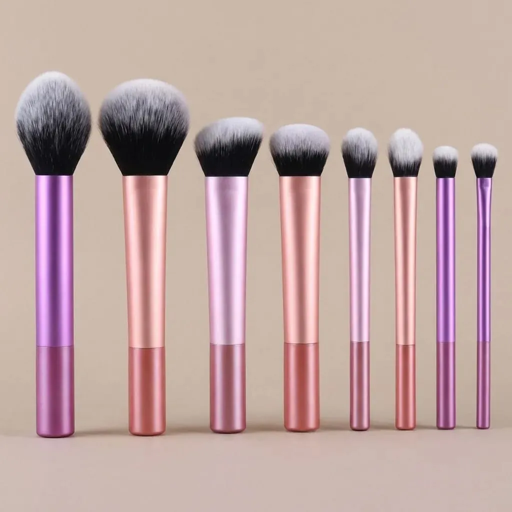 8Pcs Soft Synthetic Hair Makeup Brush Set Foundation Blush Eyeshadow Multi-purpose Cosmetic Beauty Tools — image 1