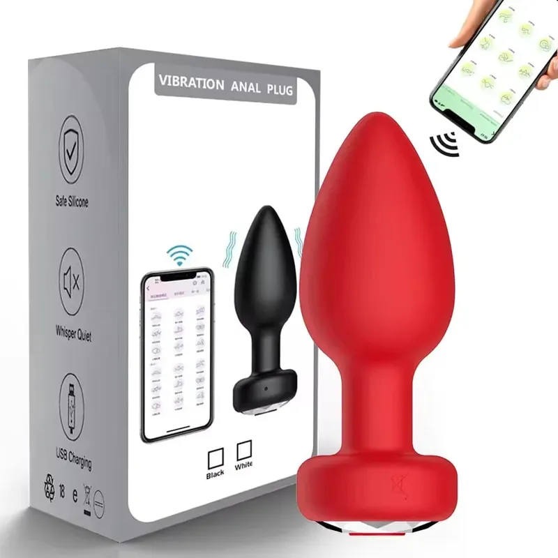 Powerful Anal Plug Vibrator for Men Women Female Vagina Remote Stimulator Prostate Butt Plug Sex Toys for Adult Couples 18+