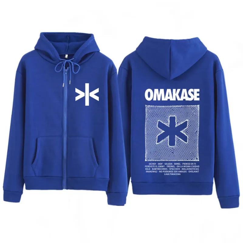 Alvaro Diaz Omakase 2026 Album Tour Print Zipper Hoodie Men Fashion Sweatshirts Long Sleeves Loose Casual Vintage Zip Up Jacket — image 4