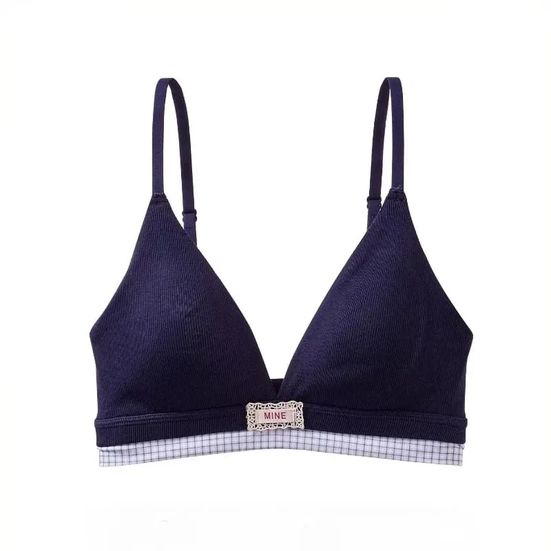 Summer New Sweet Modal Cotton Bra Set Wirefree Lift & Support Small Bust Gathering Anti-Sagging Large Cups Sexy Slimming Look