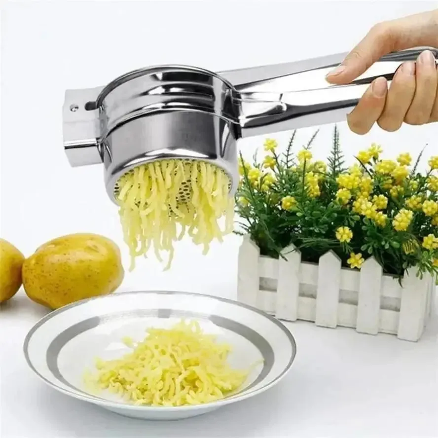 1 Pcs Stainless Steel Potato Machine For Potato Fruit Vegetable Juicer Presser Potato Mashers Ricers Kitchen Cooking Tools — image 2