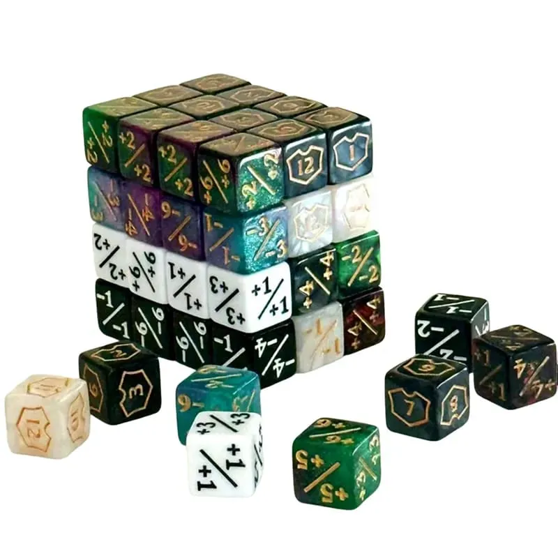 16mm 6 Side Dice Counters +1-1 Kids Toy Counting For MTG The Gathering Card Gaming Token Loyalty Gift 10PCS/Bag