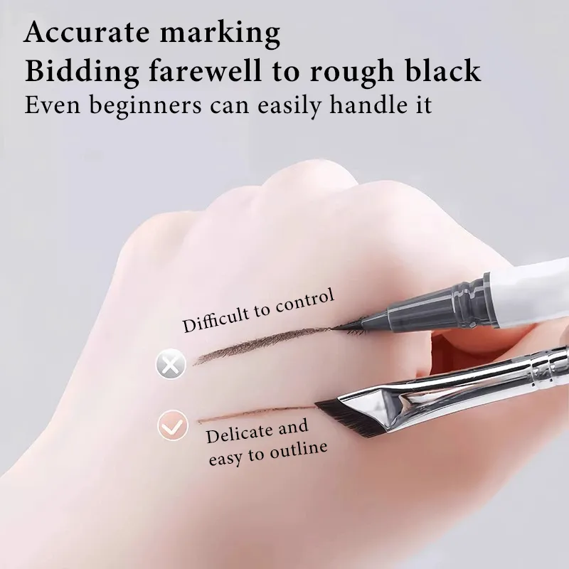 Sickle Eyeliner Brush Diagonal Eyebrow Brushes Blade Brush Undereyelid To Sleeping Silkworm Detail Brush Ultra-thin Makeup Tools — image 4