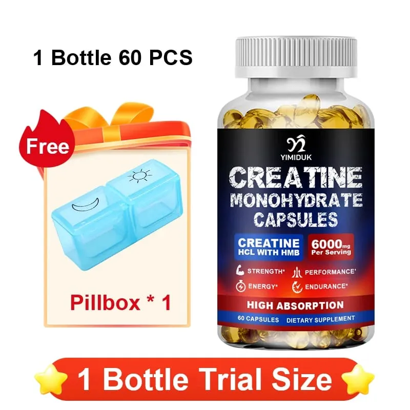 High Absorption Creatine Capsules with Mixed Creatine Vitamin E Boost Muscle Growth Extend Workout Accelerate Recovery — image 8