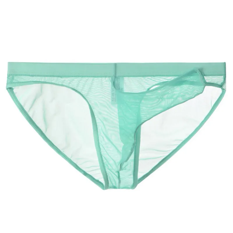 Panlalaking Underwear Mesh Transparent Elephant Nose Briefs Manipis Magaan Mabilis na Dry Mababang Baywang Breathable Panloob — image 12