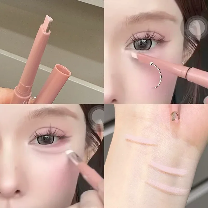ART VALUE Two-tone Paste Lying Silkworm Pen Under Eye Liner Brighten Shadow Pencil Makeup Nude Pink Beige Eyeliner Contouring — image 4