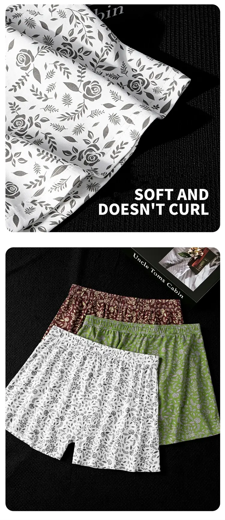 MiiOW 3/4/6Pcs Cotton Breathable Men Underwear Boxers Rose Print Man Underpants Skin-friendly Softness Mens Panties Boxer Briefs — image 4
