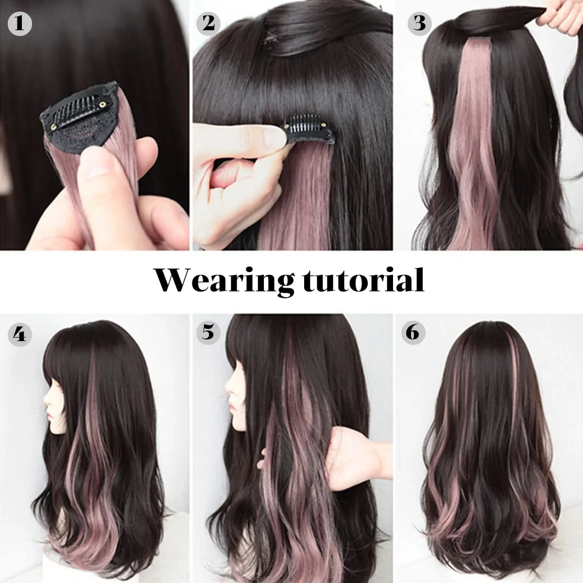 Color synthetic highlighting curly hair extension piece wig woman hanging ear dyeing pair heat-resistant wig piece — image 5
