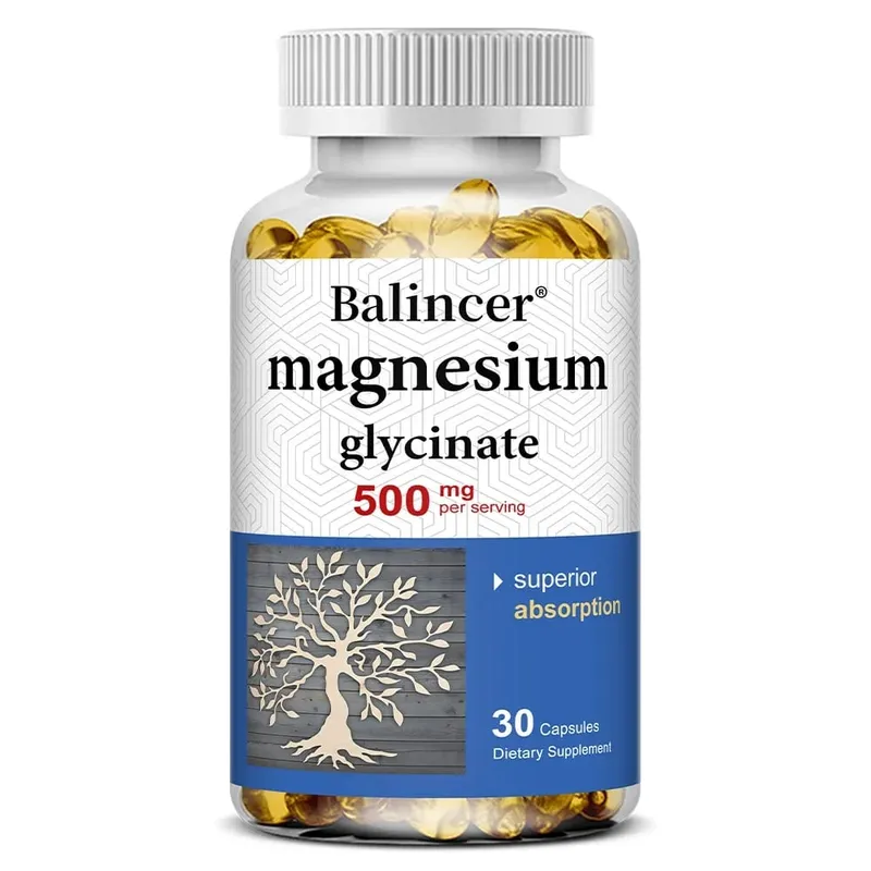 Magnesium Glycinate Capsules 500mg - Supports Muscle Joint and Heart Health Promotes Deep Sleep — image 8